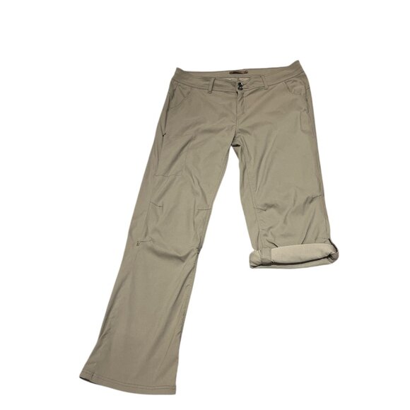PRANA Pants Womens Sz 14 Convertible Draw String Pockets Outdoors Hiking - Picture 3 of 16